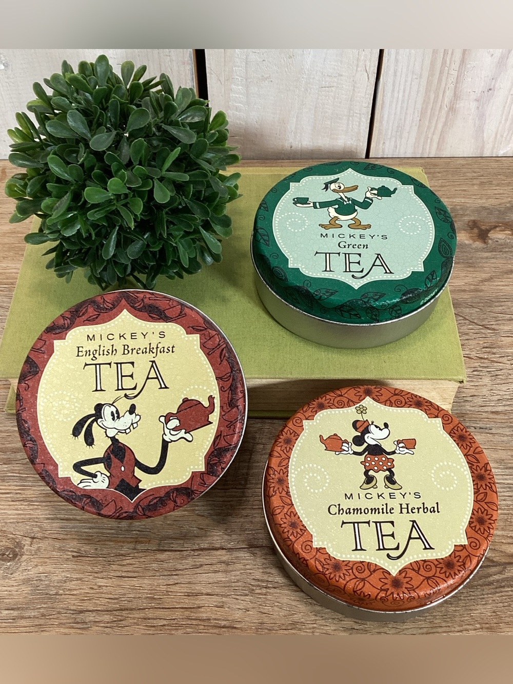 Disney Mickey's Tea Tins-Donald, Goofy and Minnie Mouse